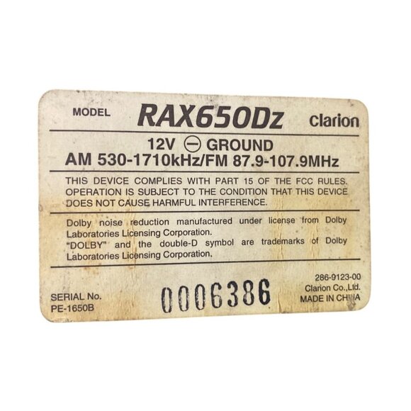 Clarion RAX650DZ 12V Car Stereo AM/FM Radio - Picture 4 of 12